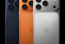 Concept render of the rumored iPhone 18 Pro with a transparent ceramic shield back and triangular rear camera layout.