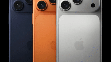 Concept render of the rumored iPhone 18 Pro with a transparent ceramic shield back and triangular rear camera layout.
